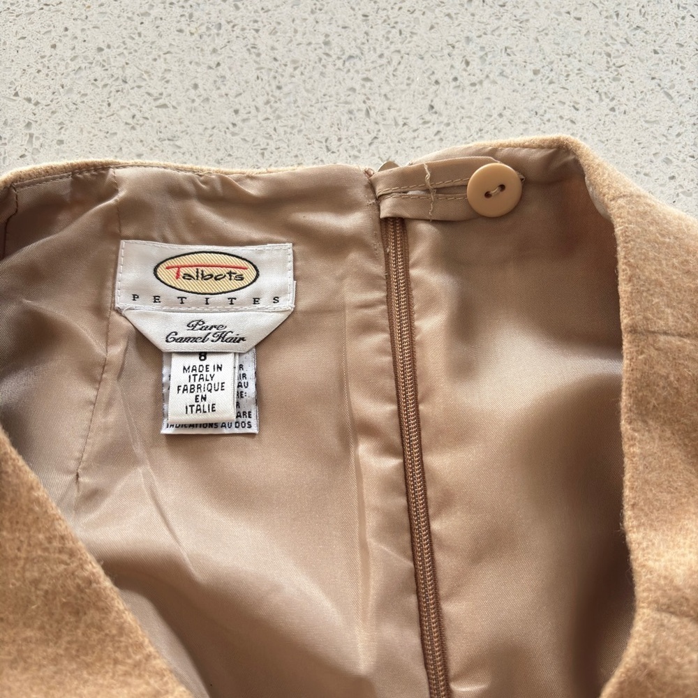 Talbots Pencil Skirt Women's Sz 8 Petite Tan Camel Hair Fitted Classic Secretary - Picture 8 of 12